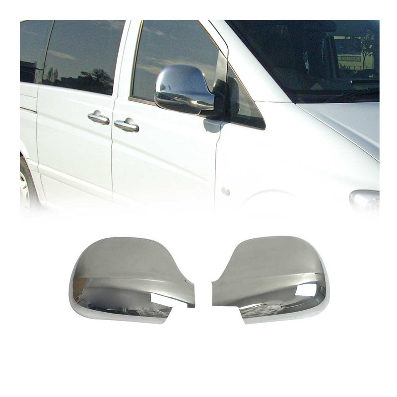 Spiegelkappen Spiegelabdeckung für Mercedes Vito W639 2003-2010 Chrom ABS Silber