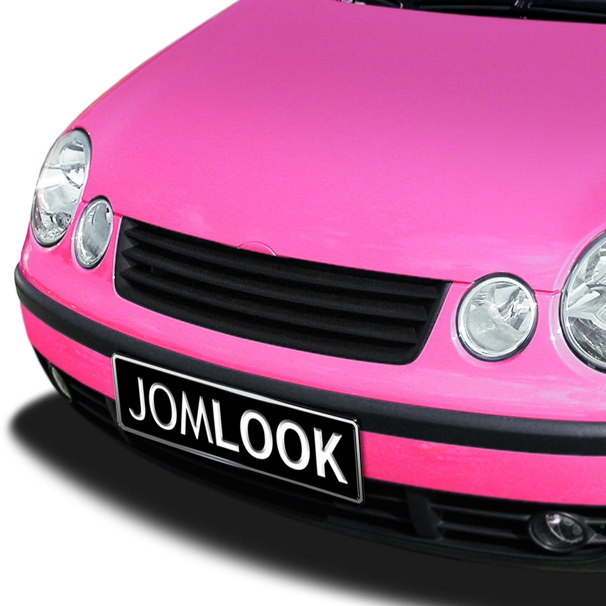 JOM Kühlergrill Kühlergitter für VW Polo 9N Schwarz ohne Emblem ABS