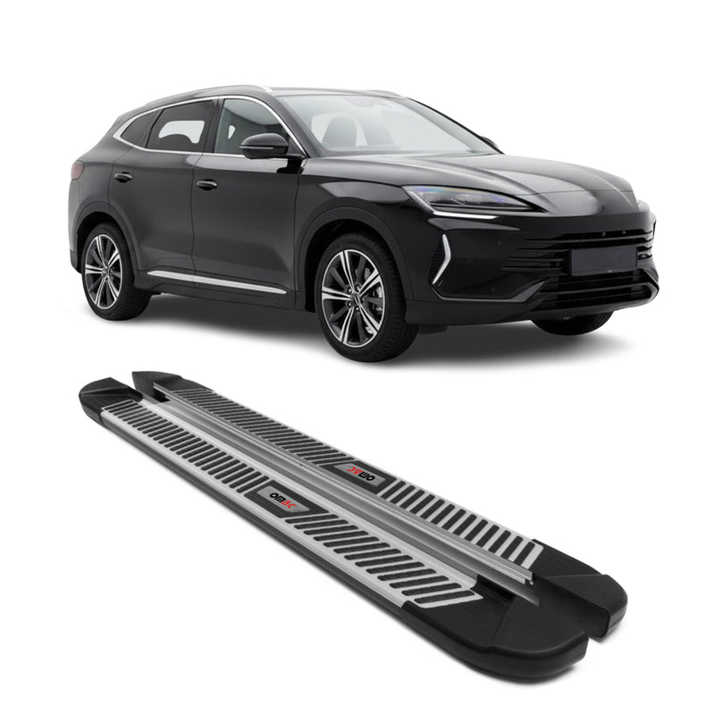 Trittbretter Seitenbretter für BYD Seal U SUV 2023-2025 Aluminium Schwarz Grau