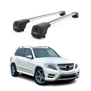 Dachträger Grundträger für Mercedes GLK Klasse X204 2008-2015 Aluminium Grau 2x