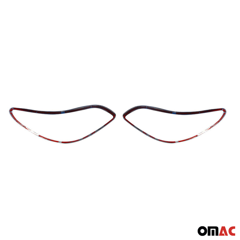 Rücklicht Leisten Heckleuchte für Peugeot 307 2001-2009 Chrom ABS Silber 2tlg