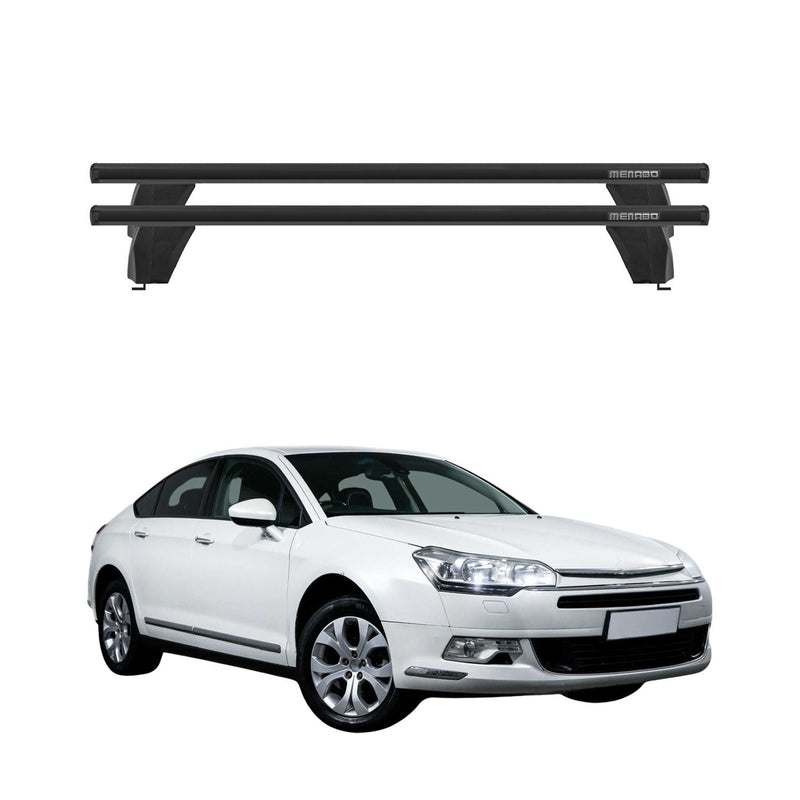 Menabo Dachträger Grundtäger für Citroen C5 2007-2017 75kg Alu Schwarz 2 tlg