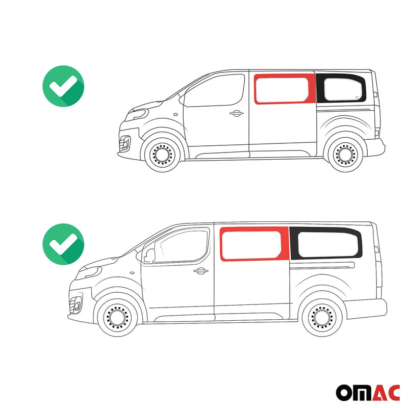 Seitenfenster Auto Fenster für Citroen Jumpy 2017-2024 Links Auto L2 L3