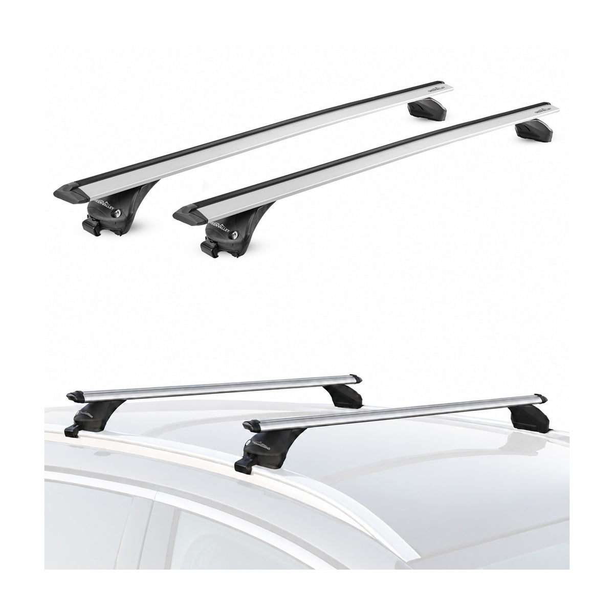 Green Valley Quick Dachträger für BMW X3 G45 2024-2026 Aluminium Silber 2 Stück