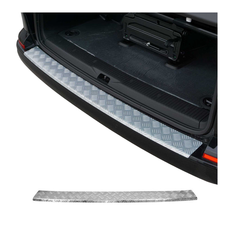 Ladekantenschutz Stoßstangenschutz für VW T6 T6.1 2015-2024 Einzeltür Alu Silber