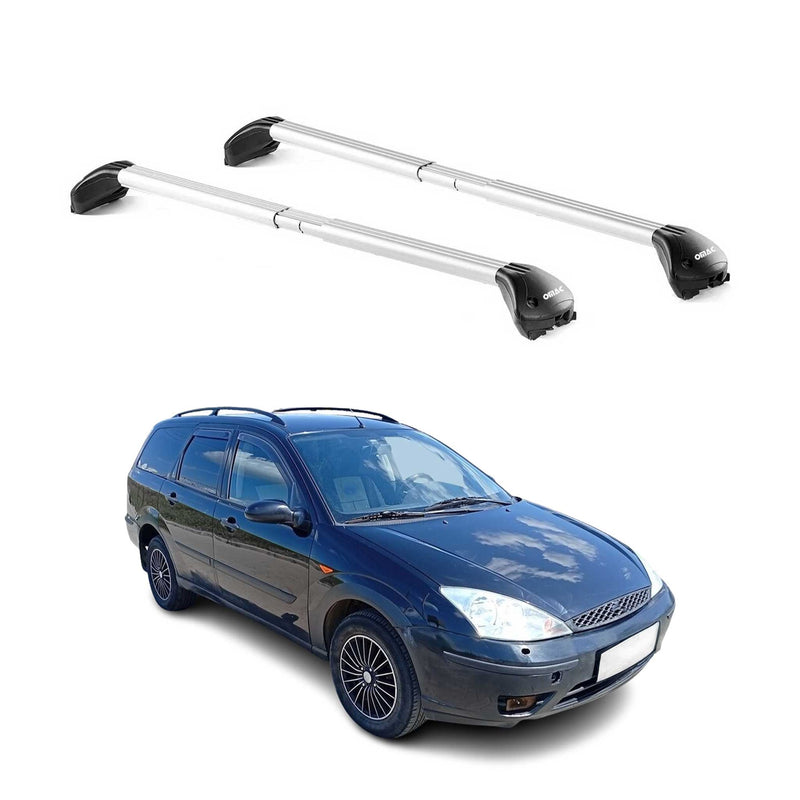 Dachträger für Ford Focus I II Kombi 1998-2011 5 tür 100kg Alu Silber 2x ABE