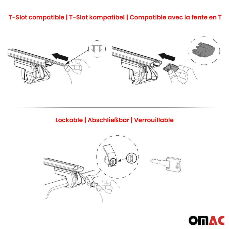 Dachträger Querträger Gepäckträger für Leapmotor C10 2023-2025 Alu Schwarz 2x