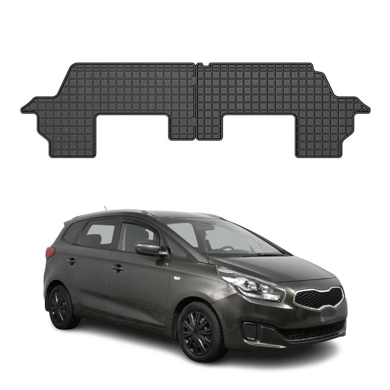 OMAC Gummi Fußmatten für Kia Carens 3.Sitzreihe 2013-2019 Automatten Schwarz 2x