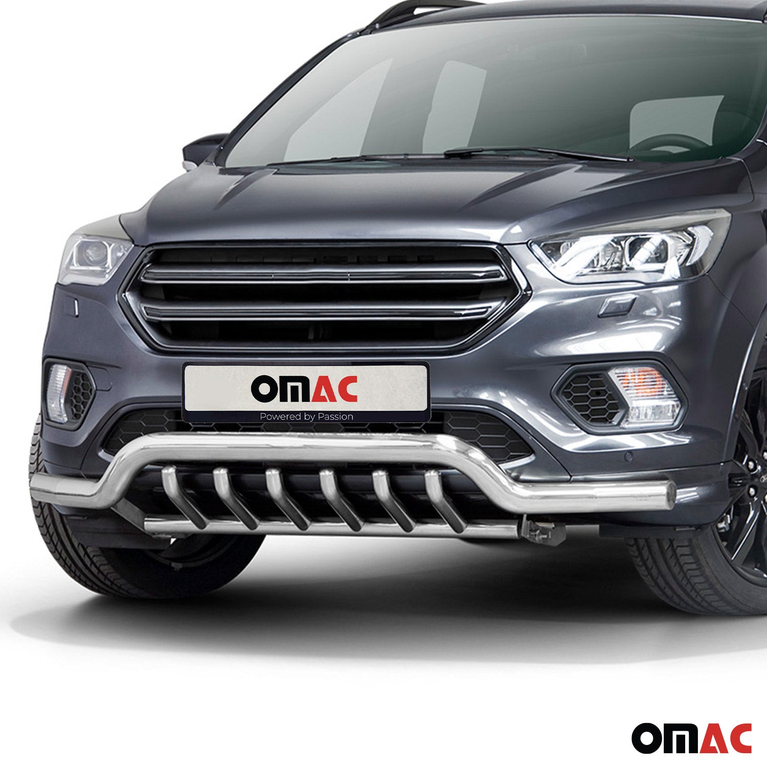 Frontschutzbügel Frontbügel für Ford Kuga II 2017-2019 FL mit ABE Stahl Silber