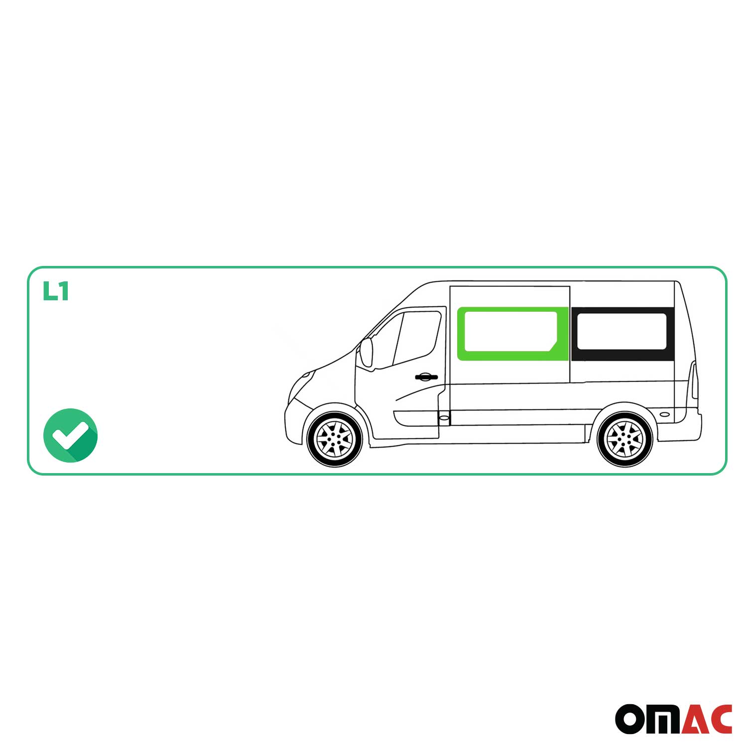 Seitenfenster Sicherheitsglas für Opel Movano 2010–2021 Vorne Links L1