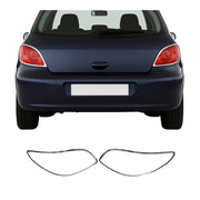 Rücklicht Leisten Heckleuchte für Peugeot 307 2001-2009 Chrom ABS Silber 2tlg