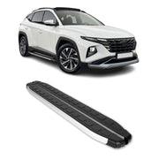 Seitenbretter Trittbretter für Hyundai Tucson IV 2022-2026 Aluminium Schwarz