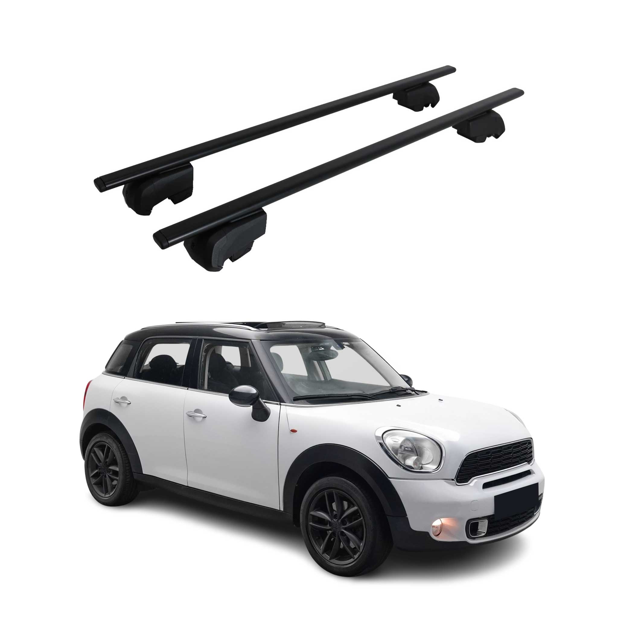 Dachträger Grundtäger für Mini Countryman R60 2010-2016 75kg Metall Schwarz 2x