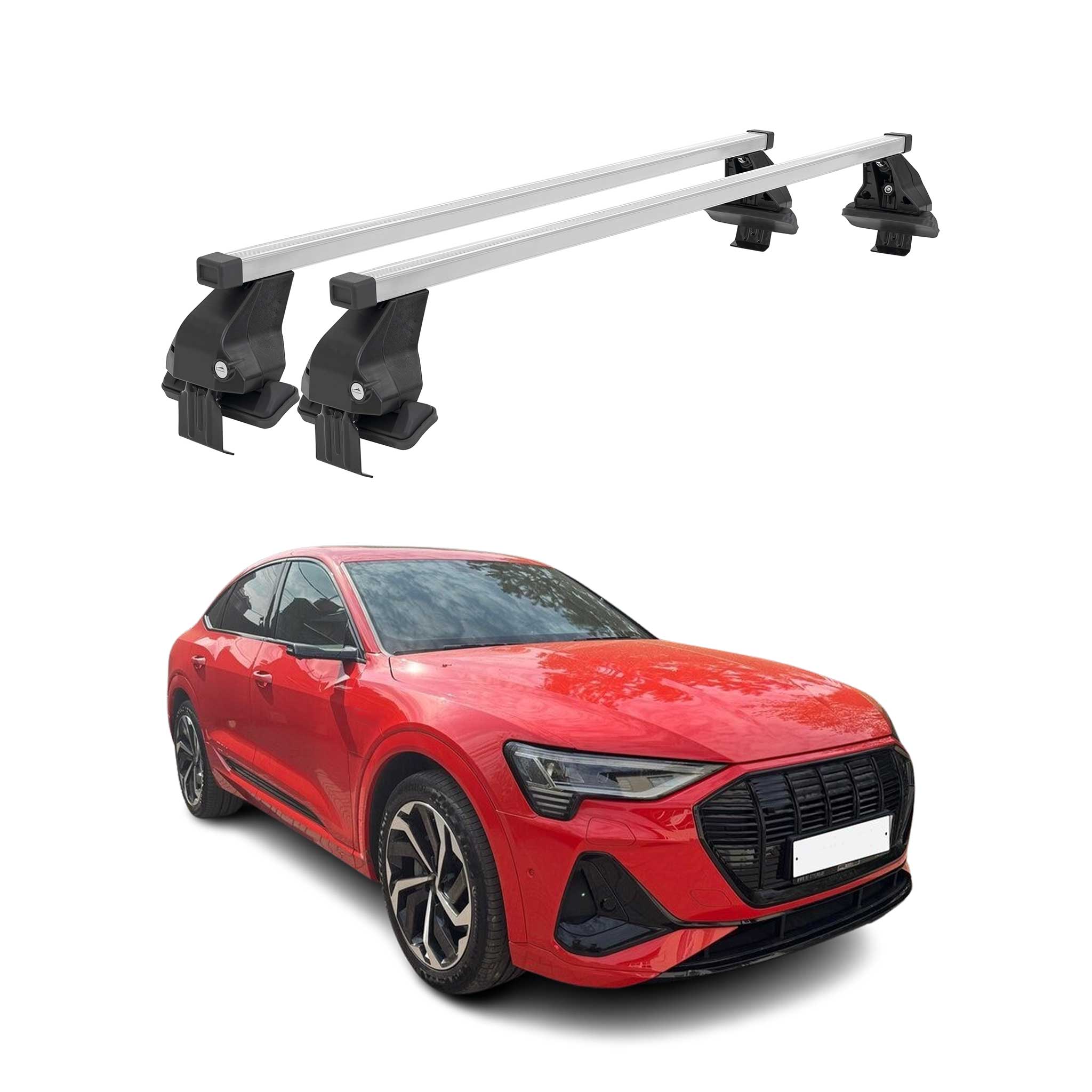 Menabo Dachträger Grundtäger für Audi e-Tron Sportback 2021-2025 50kg Silber 2x