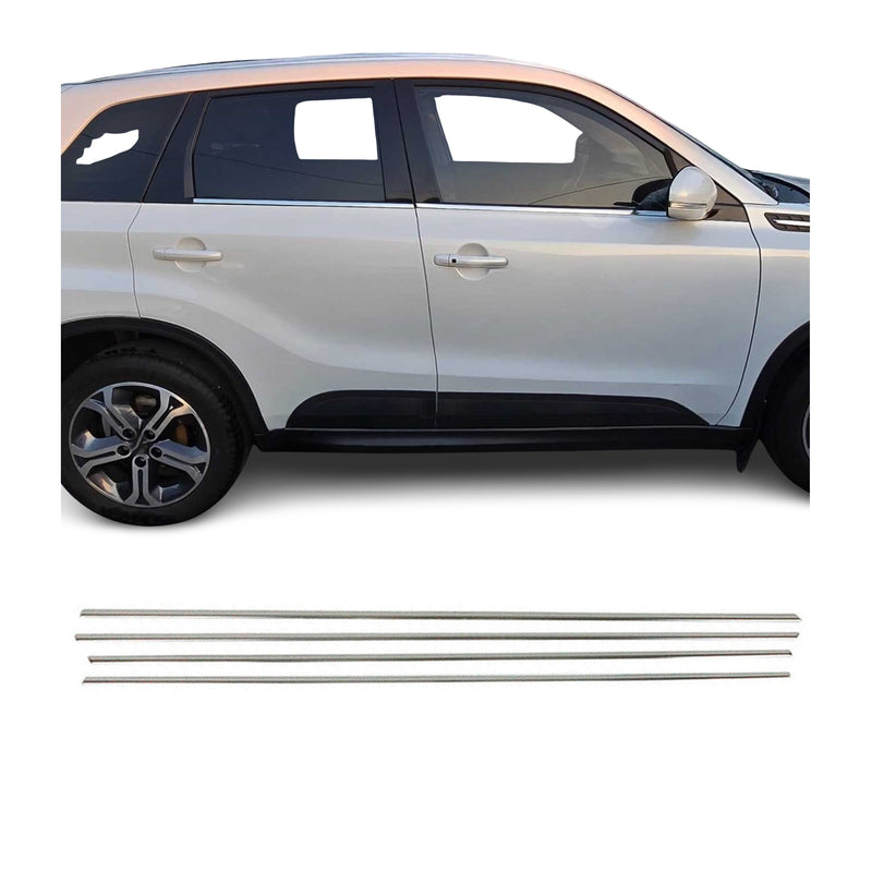 Fensterleisten Zierleisten für Suzuki Vitara 2015-2025 Edelstahl Chrom 4tlg