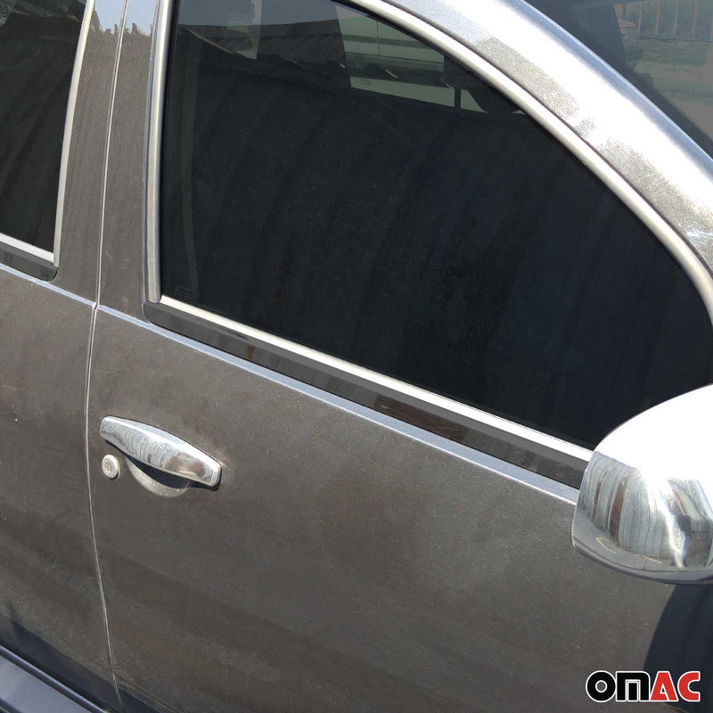 Fensterleisten Zierleisten für Dacia Duster 2010-2018 Edelstahl Dunkel 4tlg