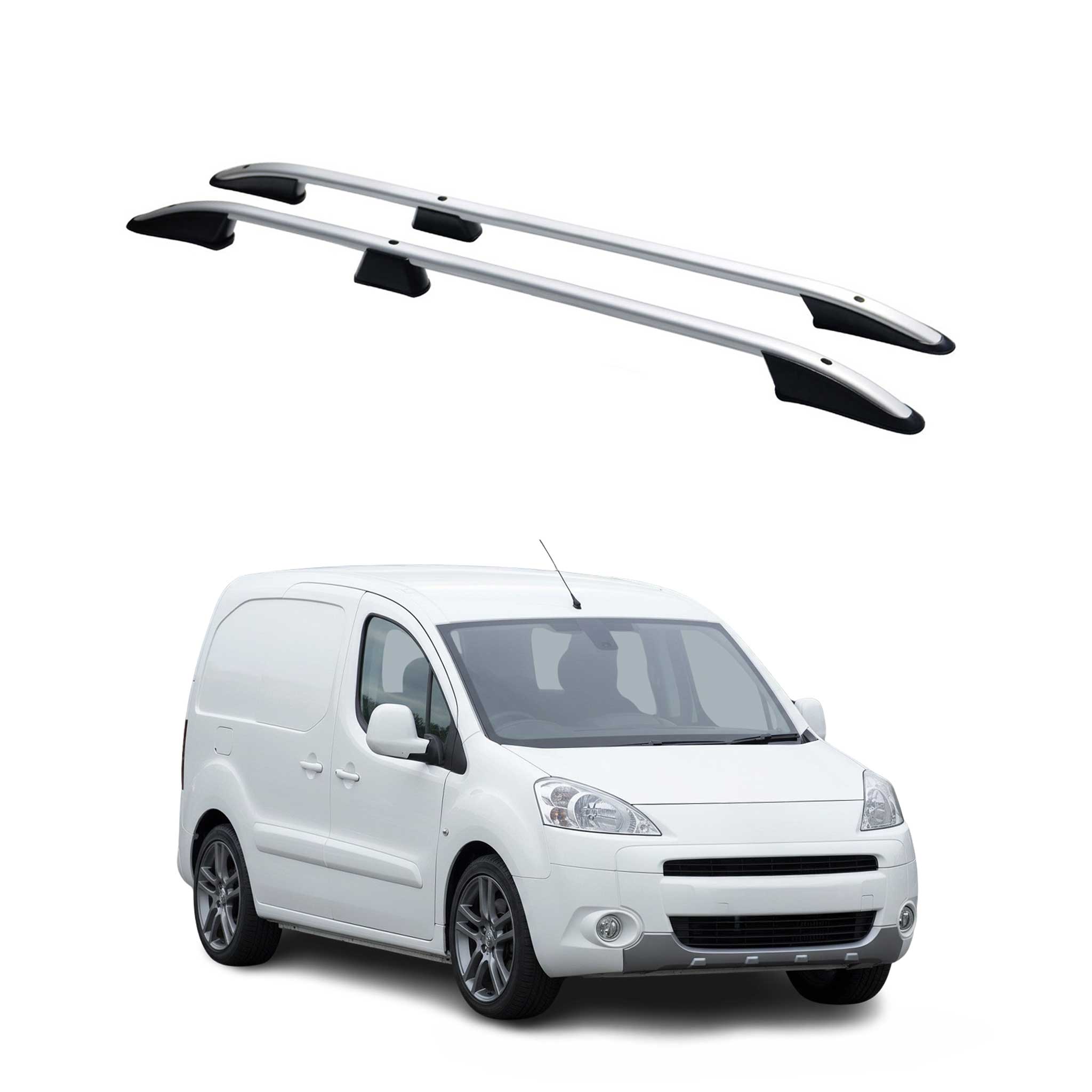 Dachreling Dachgepäckträger für Citroen Berlingo 2008-2018 Kurzer L1 Alu Grau