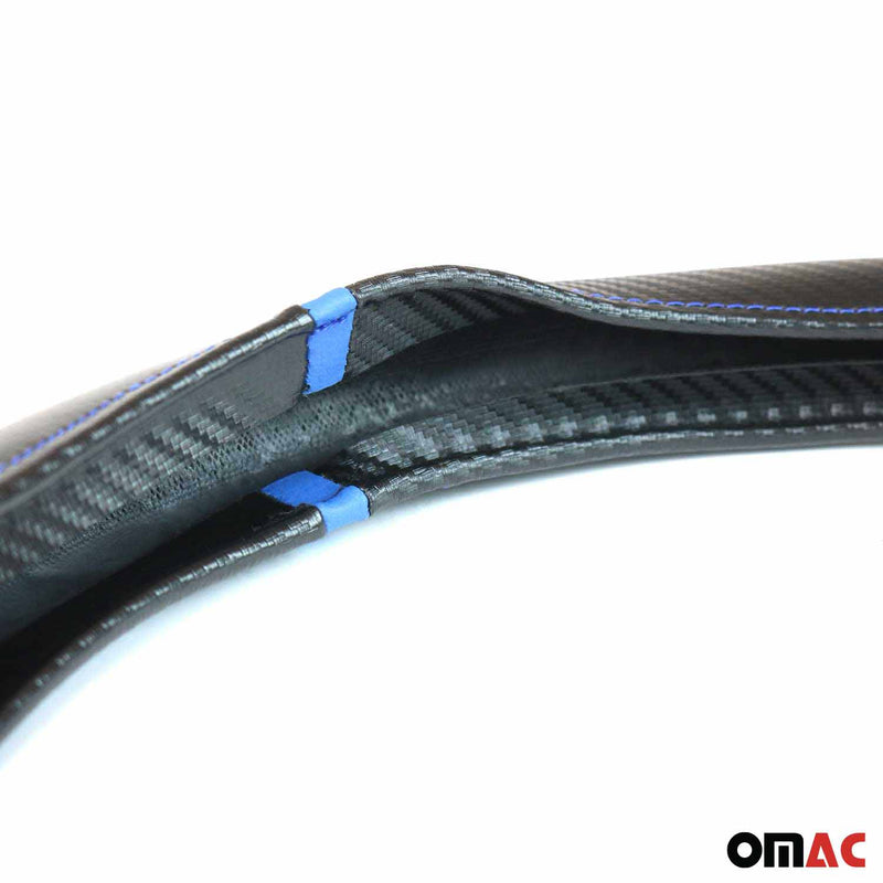 Lenkradbezug Lenkradschoner Lenkrad Abdeckung Schwarz Blau Streifen Ø 38-40 cm