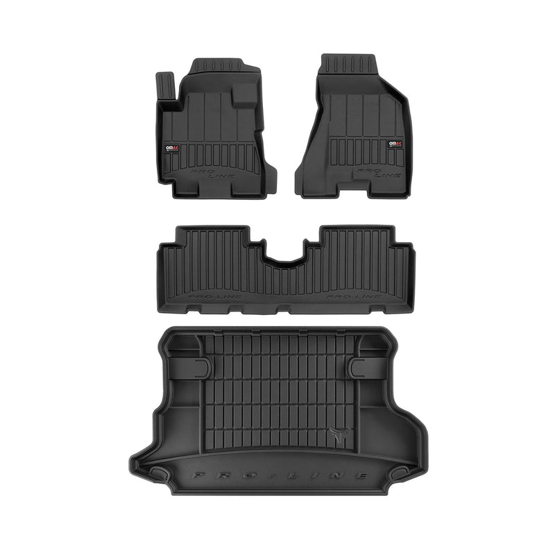 OMAC Fußmatten & Kofferraumwanne Set für Hyundai Tucson 2004-2009 Gummi TPE 4x