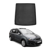 Kofferraummatte Kofferraumwanne für Seat Alhambra 2017-2021 Gummi TPE Schwarz