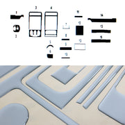 Innenraum Dekor Cockpit für Seat Cordoba 2002-2009 Aluminium Optik 16tlg