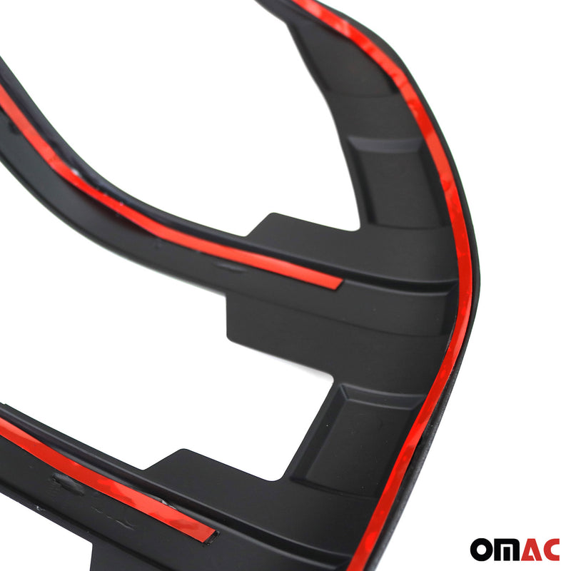 Rücklicht Leisten Heckleuchte für Ford Ranger 2011-2024 Chrom ABS Dunkel 2tlg