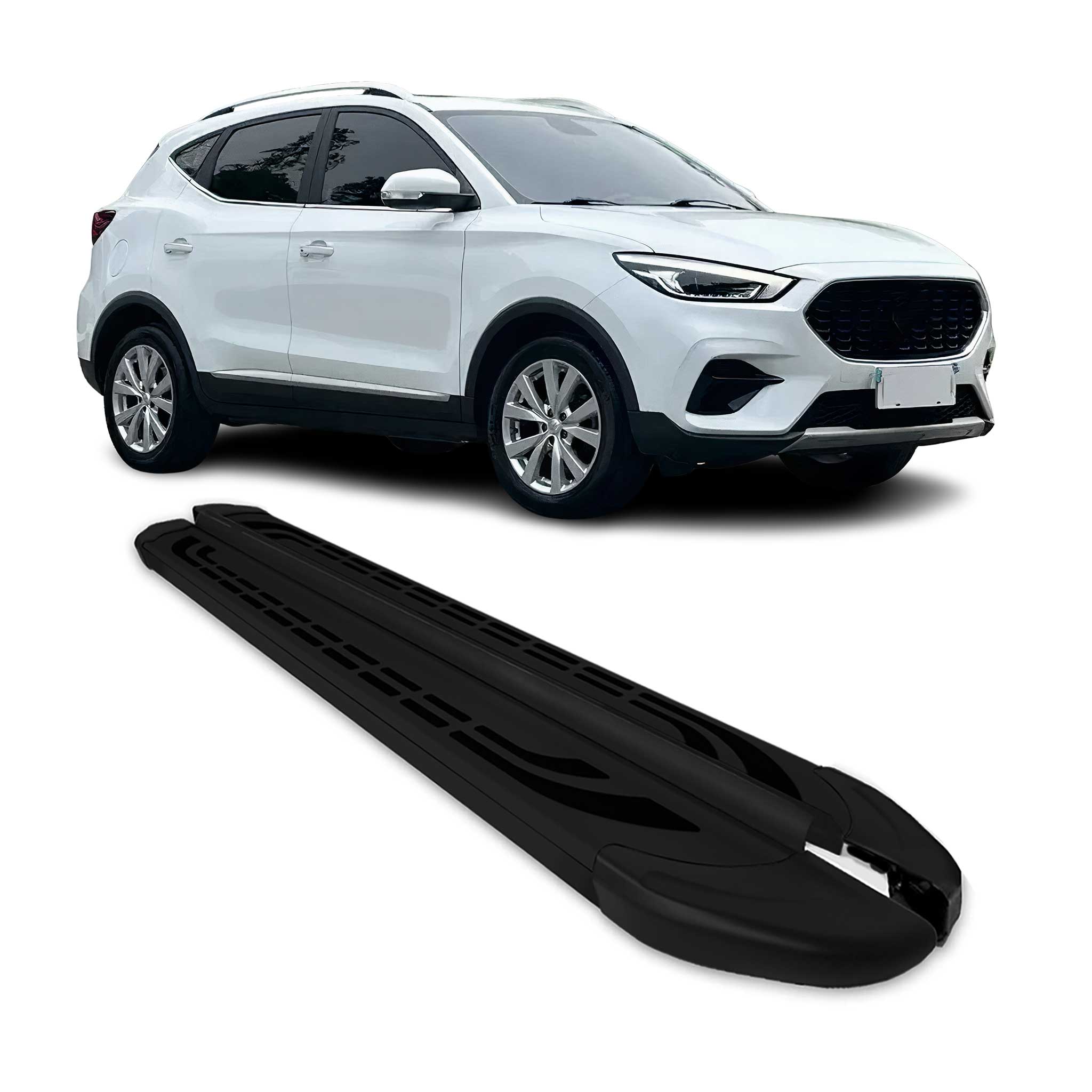 Trittbretter Seitenschweller für MG ZS 2017-2026 Schwarz Aluminium 2 tlg