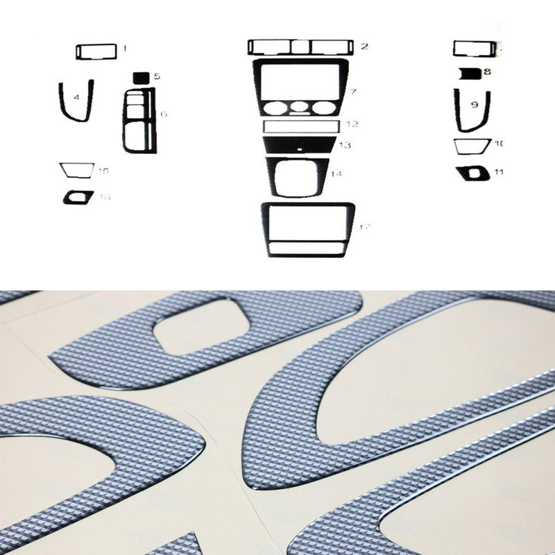 Innenraum Dekor Cockpit für Skoda Octavia 1996-2010 Carbon Optik 17tlg