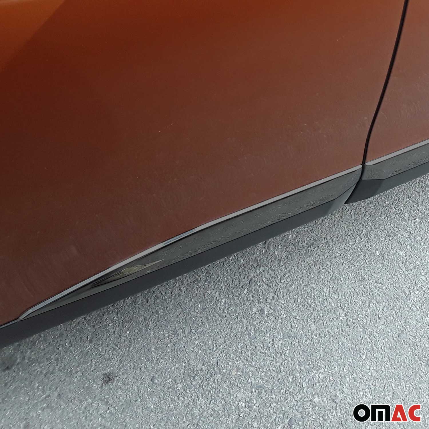 Seitentürleiste Türschutzleiste für Peugeot 2008 2019-2026 Chrom Stahl Dunkel 4x