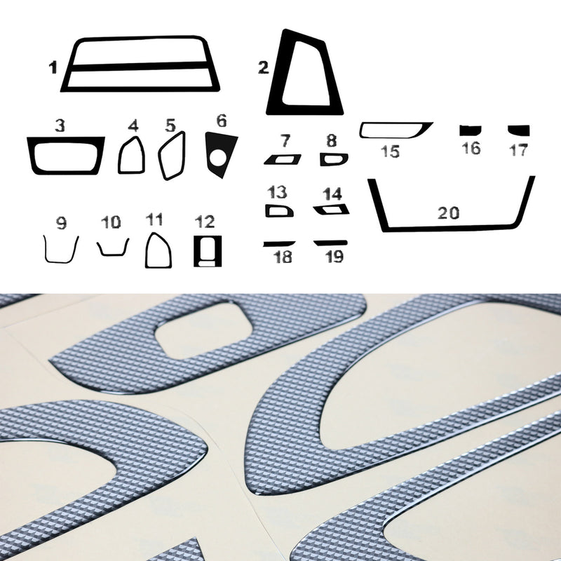 Innenraum Dekor Cockpit für BMW 3er F30 2012-2019 Carbon Optik 20tlg