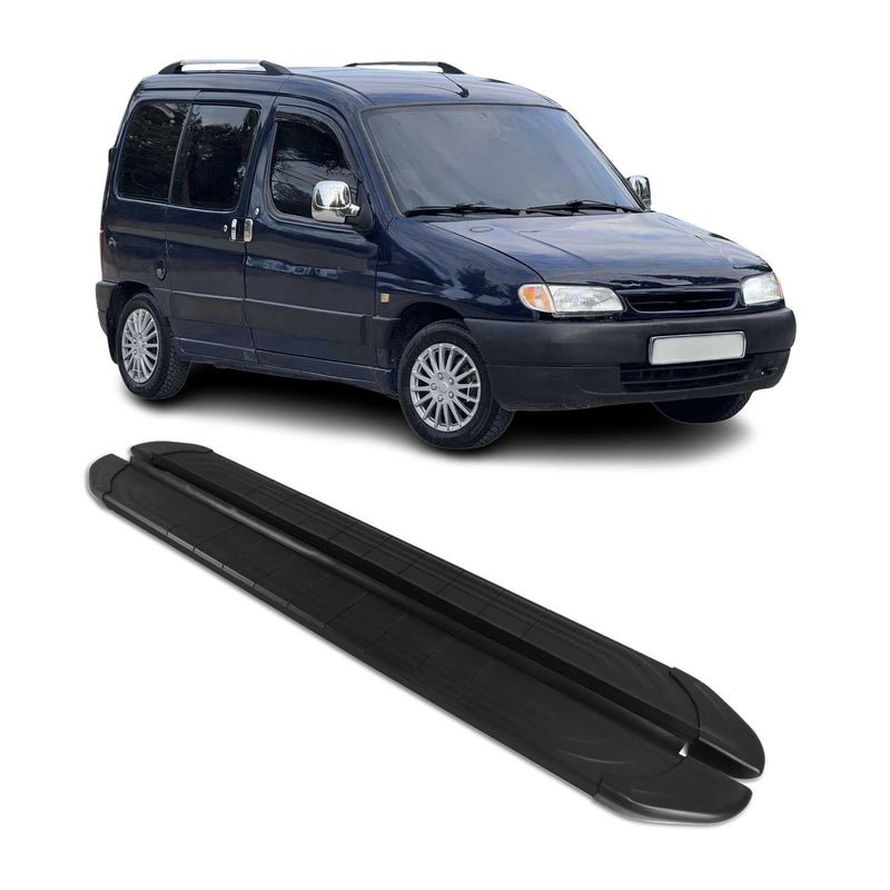Trittbretter Seitenschweller für Citroen Berlingo L1 1996-2008 Alu Schwarz 2x