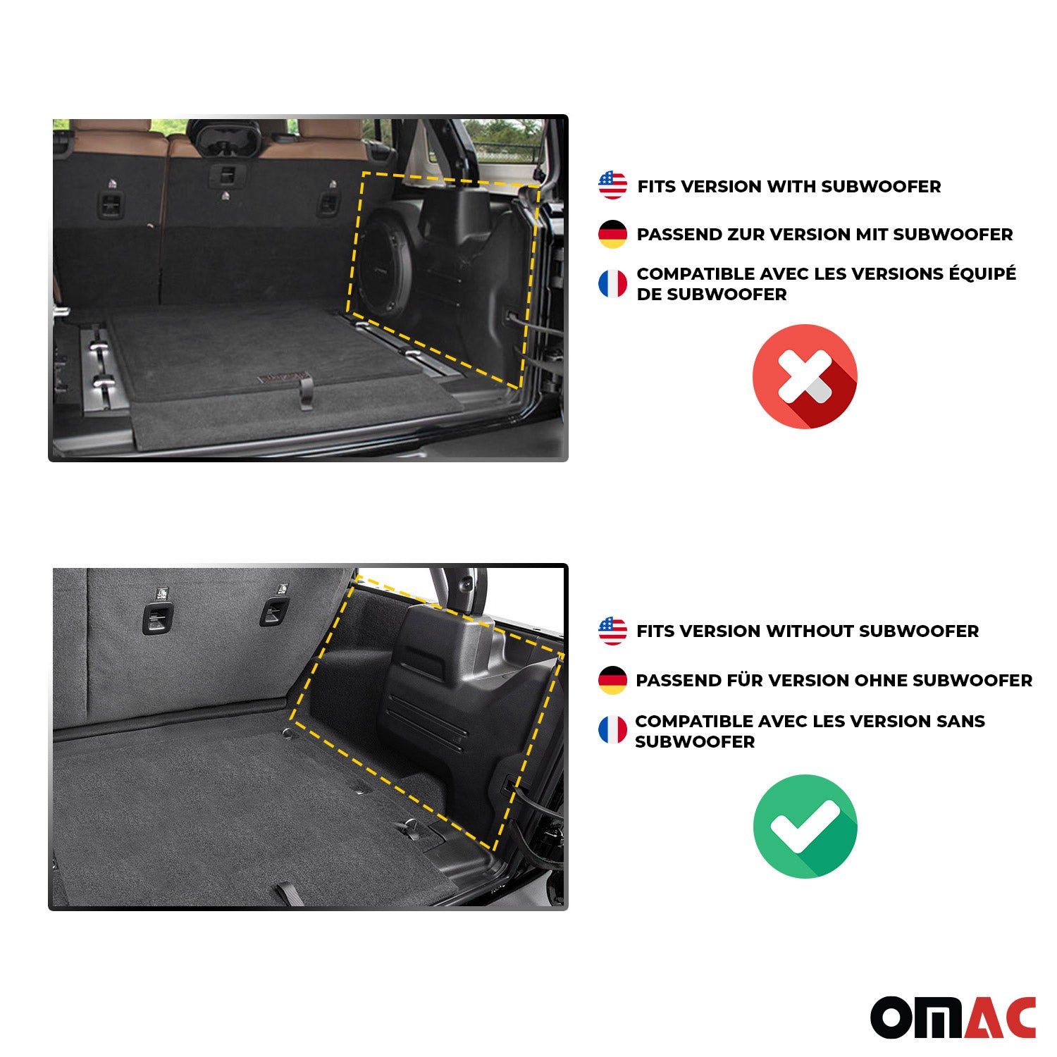 Kofferraummatte Laderaumwanne für Kia Ceed III Kombi 2019-2026 ohne Subwoofer