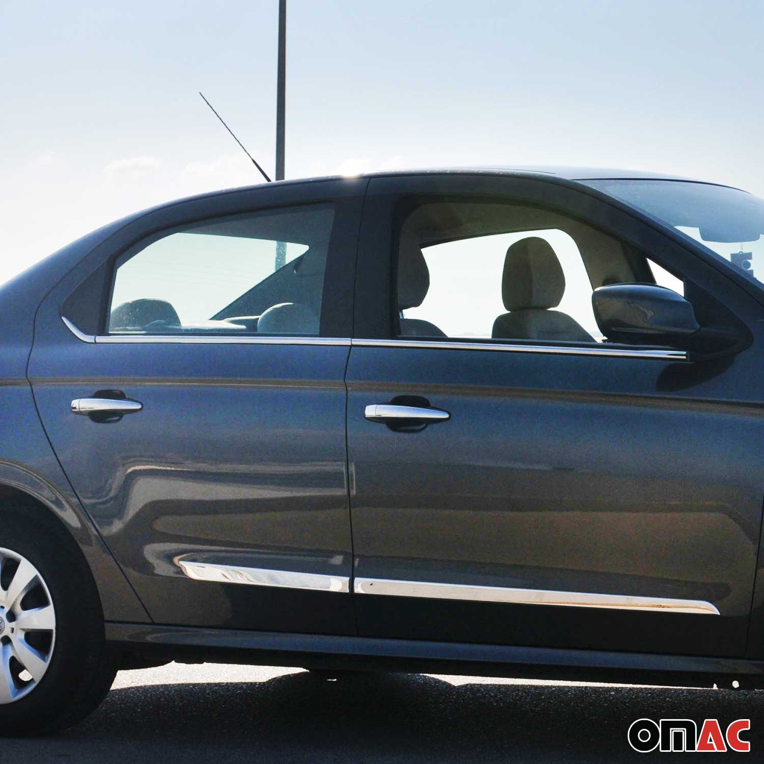 Fensterleisten Zierleisten für Peugeot 301 2012-2026 Edelstahl Chrom 6tlg