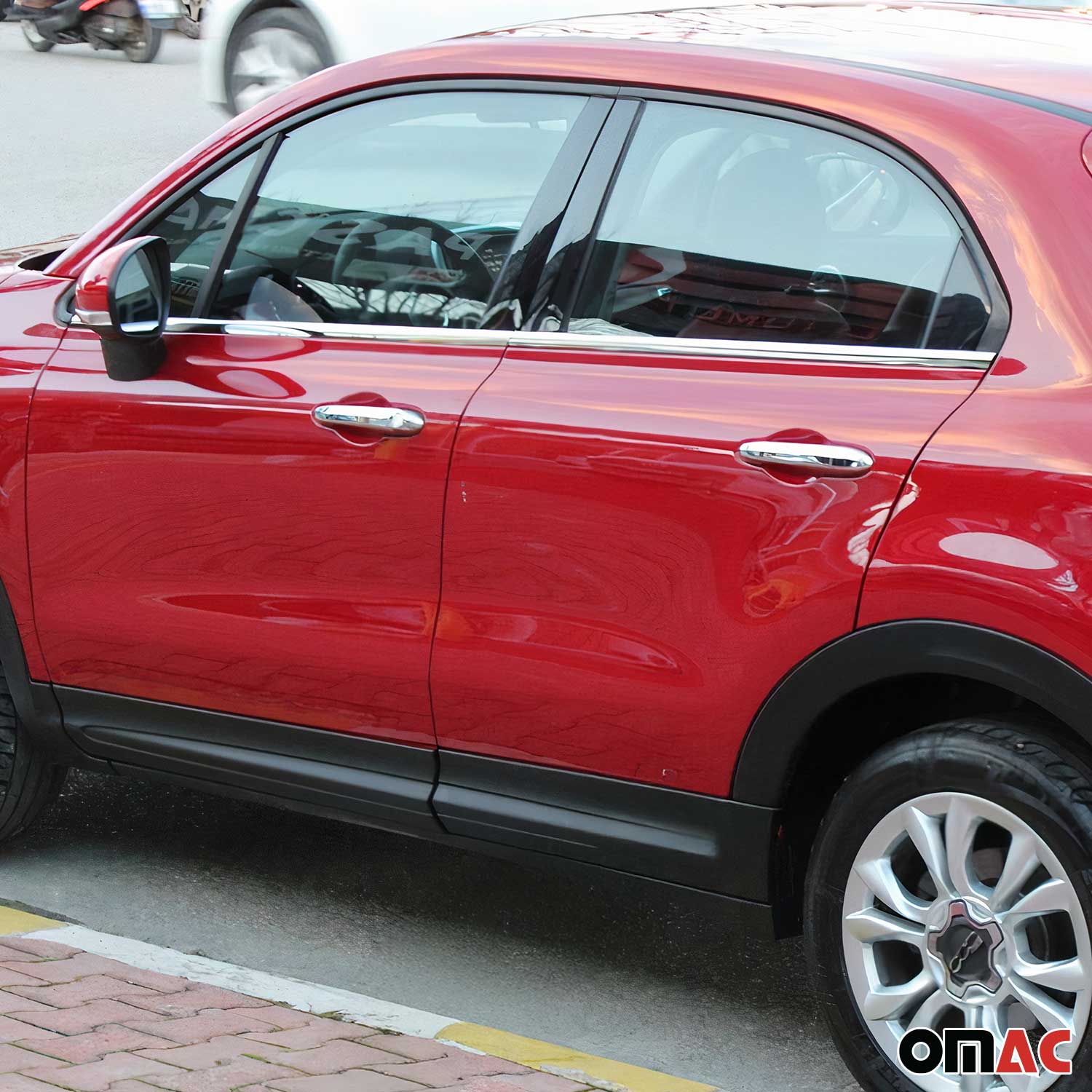 Fensterleisten Zierleisten für Fiat 500X 2014-2025 Edelstahl Chrom 4tlg