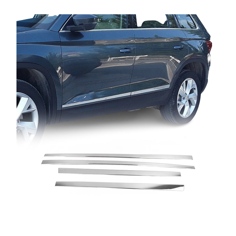 Seitentürleiste Türleisten Türschutzleiste für Skoda Kodiaq 2016-2025 Chrom 4x