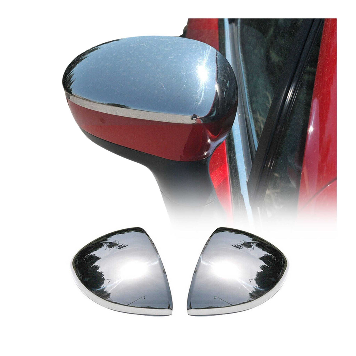 Spiegelkappen Spiegelabdeckung für Fiat Linea 2007-2020 Edelstahl Chrom 2tlg