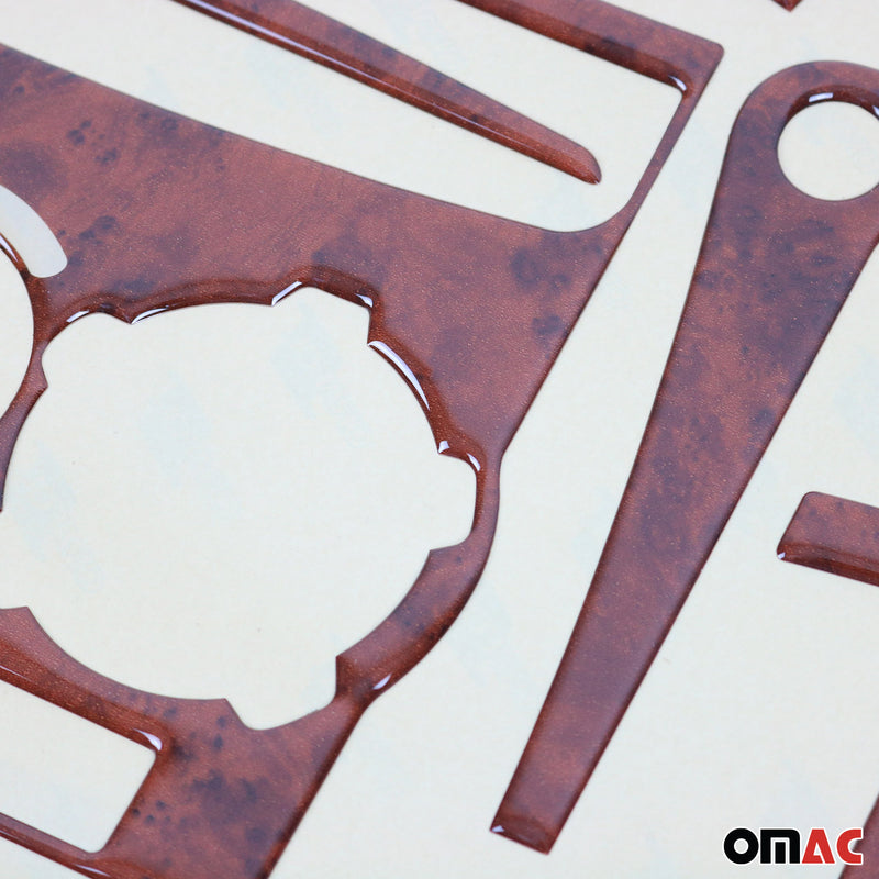 Interior cockpit decor for Ford Transit 1997-2000 root wood look 8 pieces