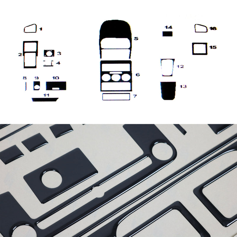 Innenraum Dekor Cockpit für Opel Astra G 1998-2009 Piano Schwarz Optik 17tlg