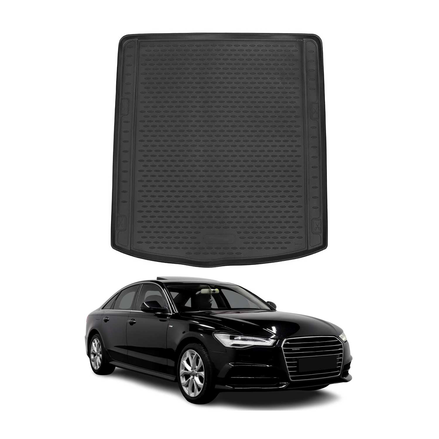 Kofferraummatte Kofferraumwanne für Audi A6 Limo C7 2011-2018 Gummi TPE
