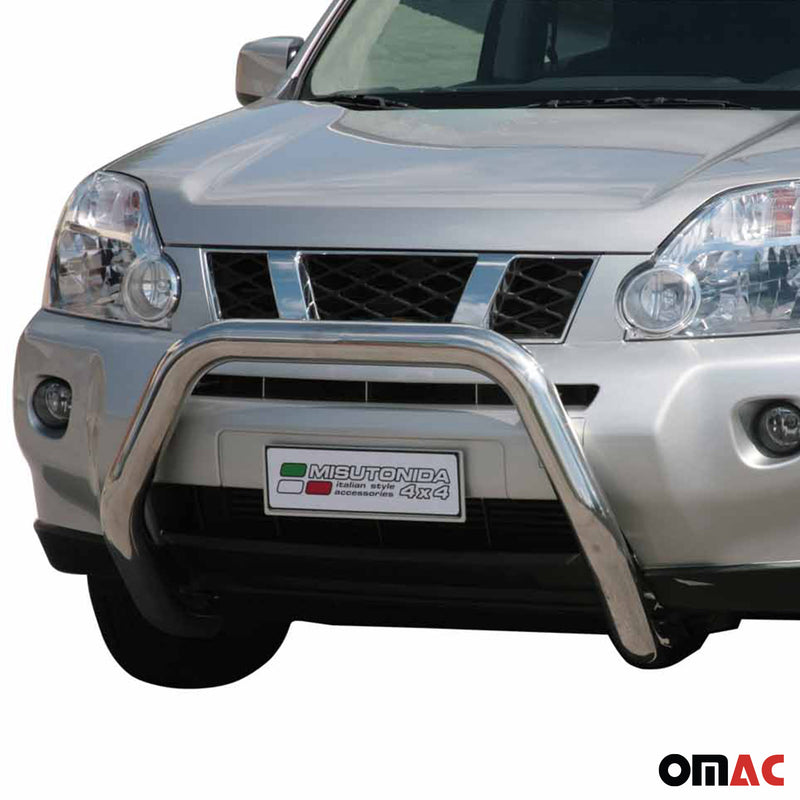 Frontbügel Frontschutzbügel für Nissan X-Trail 2007-2010 ø76mm Stahl Silber