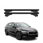 Menabo Dachträger für Skoda Superb 3V Kombi 2015-2024 Aluminium Schwarz 2 tlg