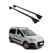 Dachträger Grundtäger für Peugeot Partner Tepee 2008-2018 75kg Metall Schwarz 2x