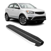 Schweller Seitenbretter Trittbretter für Ssangyong Korando C 2011-19 Alu Schwarz