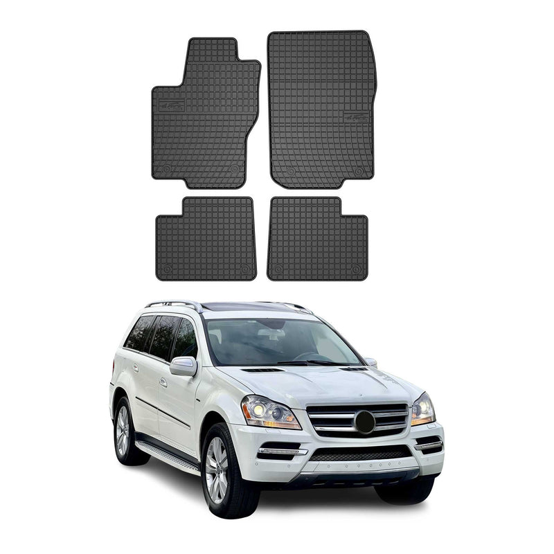 OMAC Gummi Fußmatten für Mercedes GL Klasse X166 2012-2015 Automatten Schwarz 4x