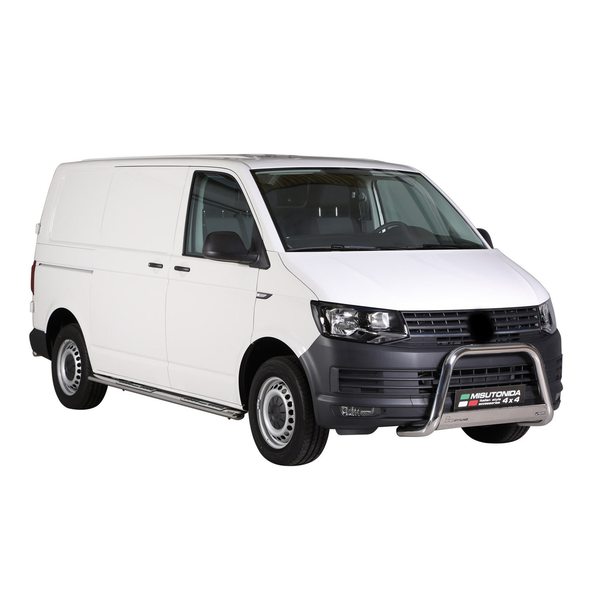 Stahl Schwellerrohre Trittbretter für VW T6 T6.1 2015-2024 L1 Kurzer Grau