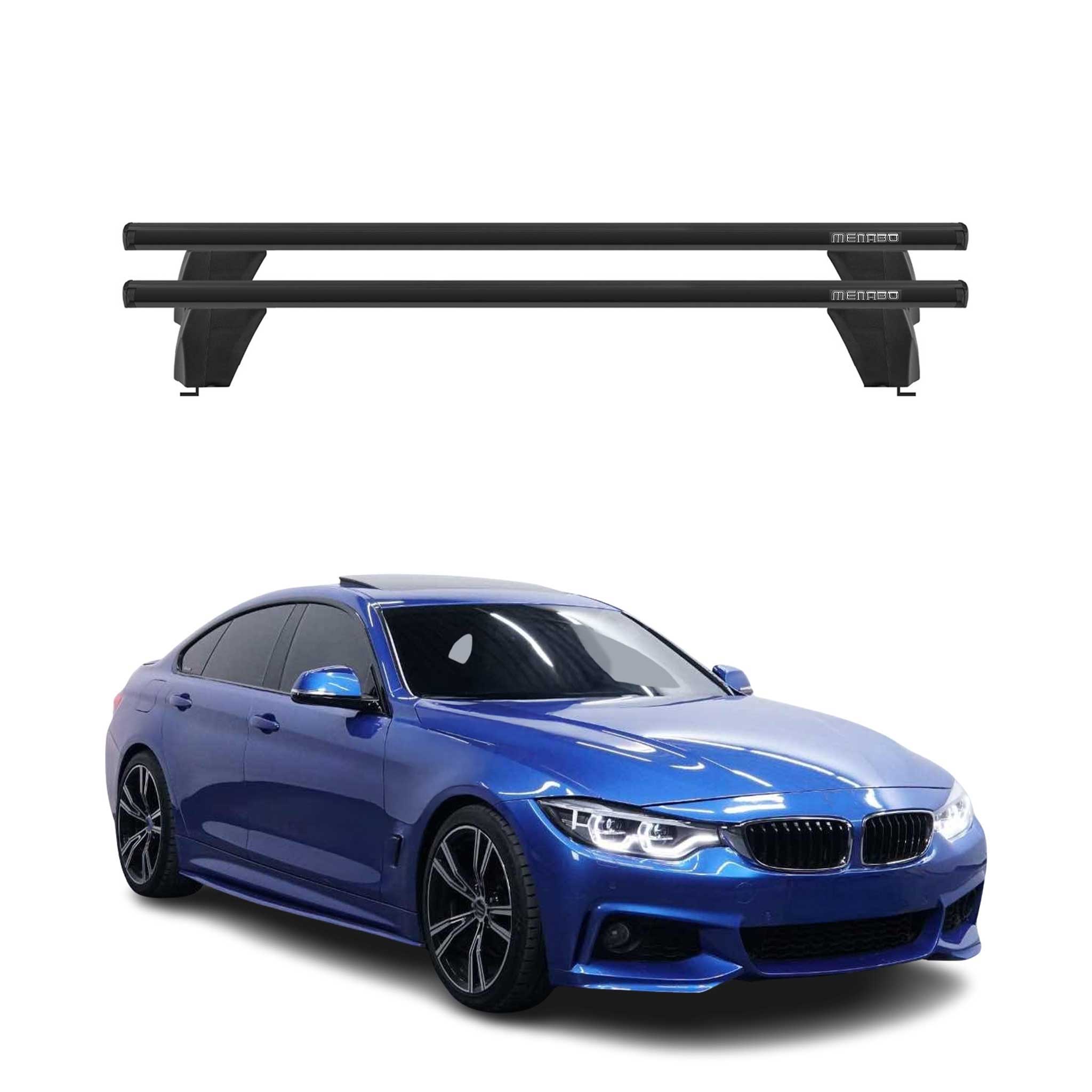 Menabo Dachträger für BMW 4er F36 Gran Coupe 2014-2020 75kg Alu Schwarz 2x