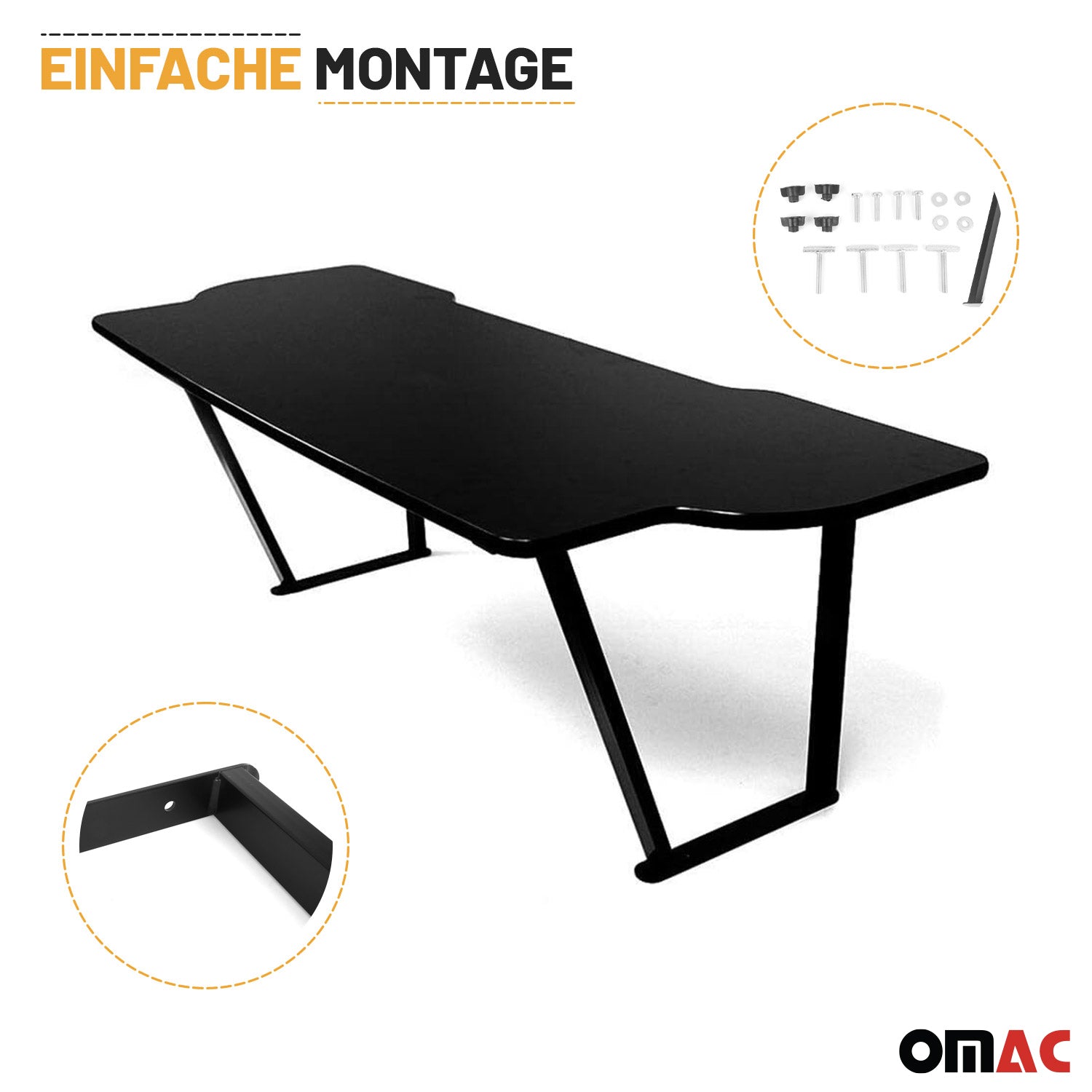 Multiflexboard Bettverlängerung Ablage für VW T5 T6 Multivan 2003-2024 Schwarz