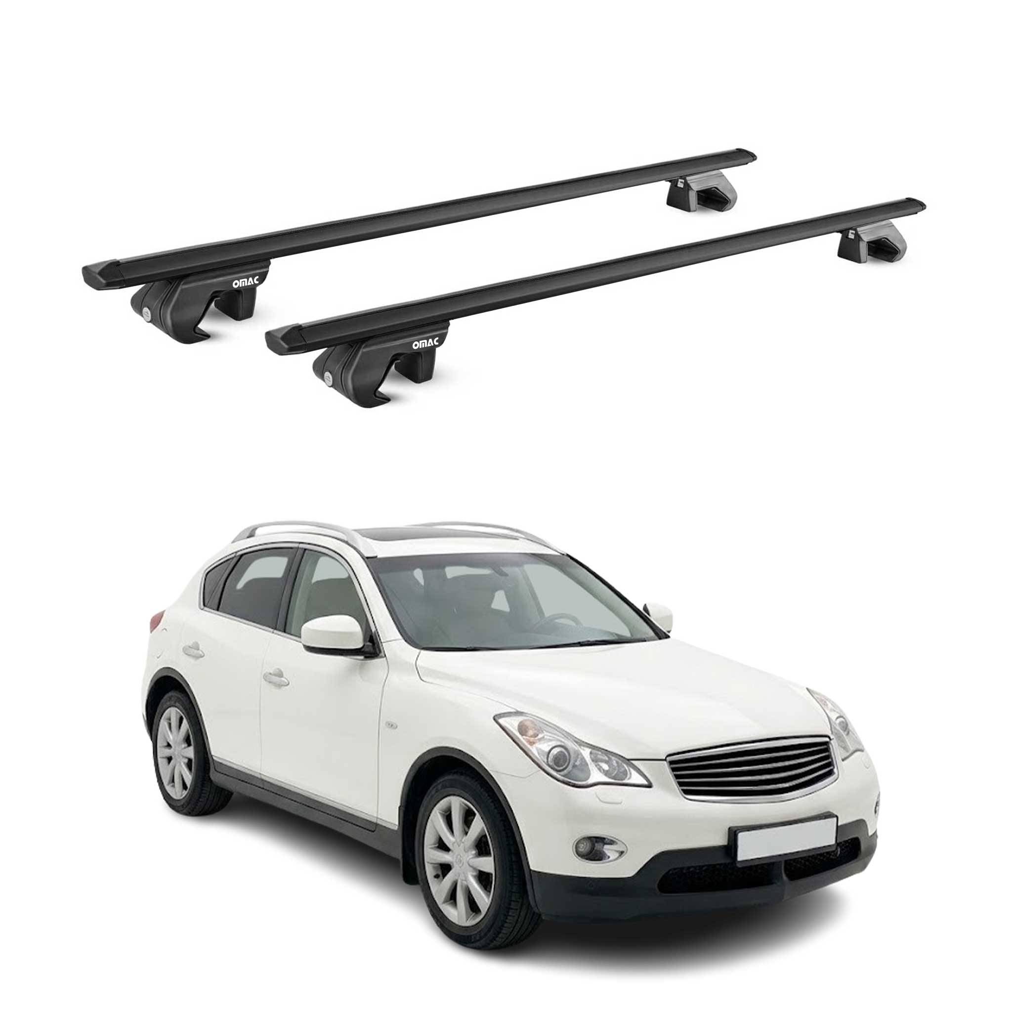 Dachträger Grundtäger für Infiniti EX30 Diesel 2012-2014 90kg Alu Schwarz ABE