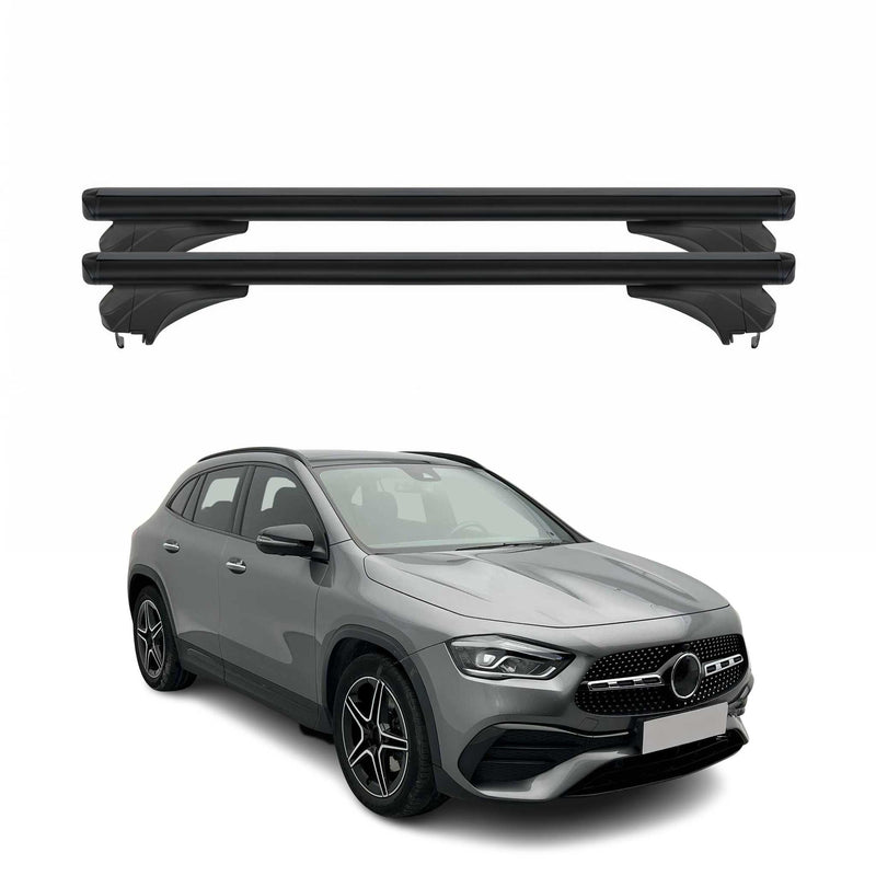 Menabo Dachträger Grundtäger für Mercedes GLA H247 2020-2025 Alu Schwarz 2 tlg