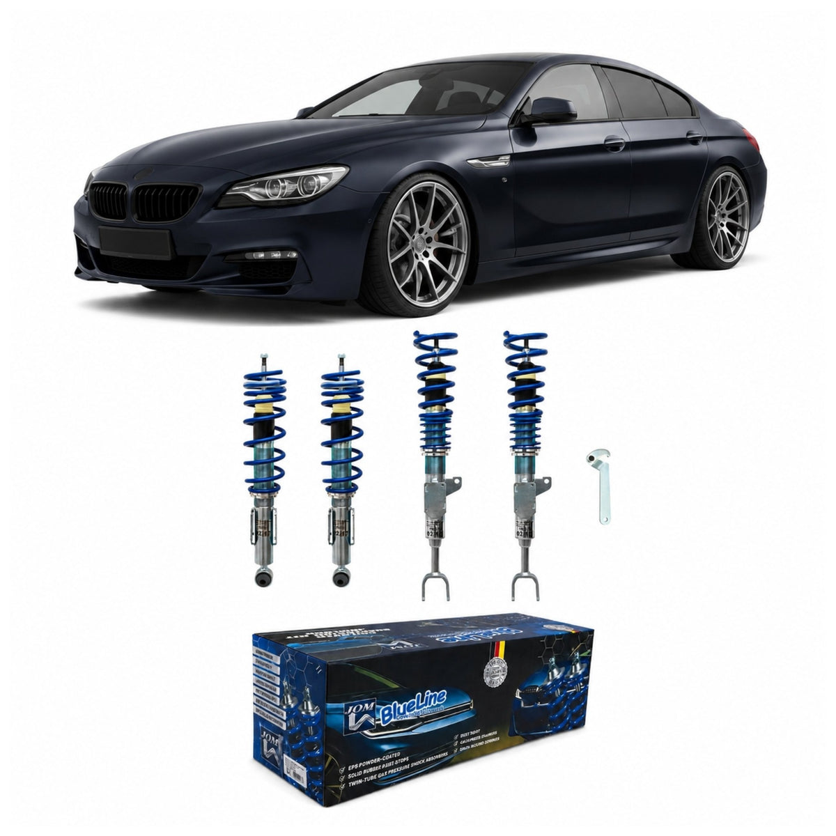 JOM BlueLine Gewindefahrwerk für BMW 6er Gran Coupe und Limousine (F06/6C) ab 05
